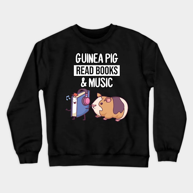 Guinea Pig Books & Music Wheek Cavy Lover Crewneck Sweatshirt by Gufbox